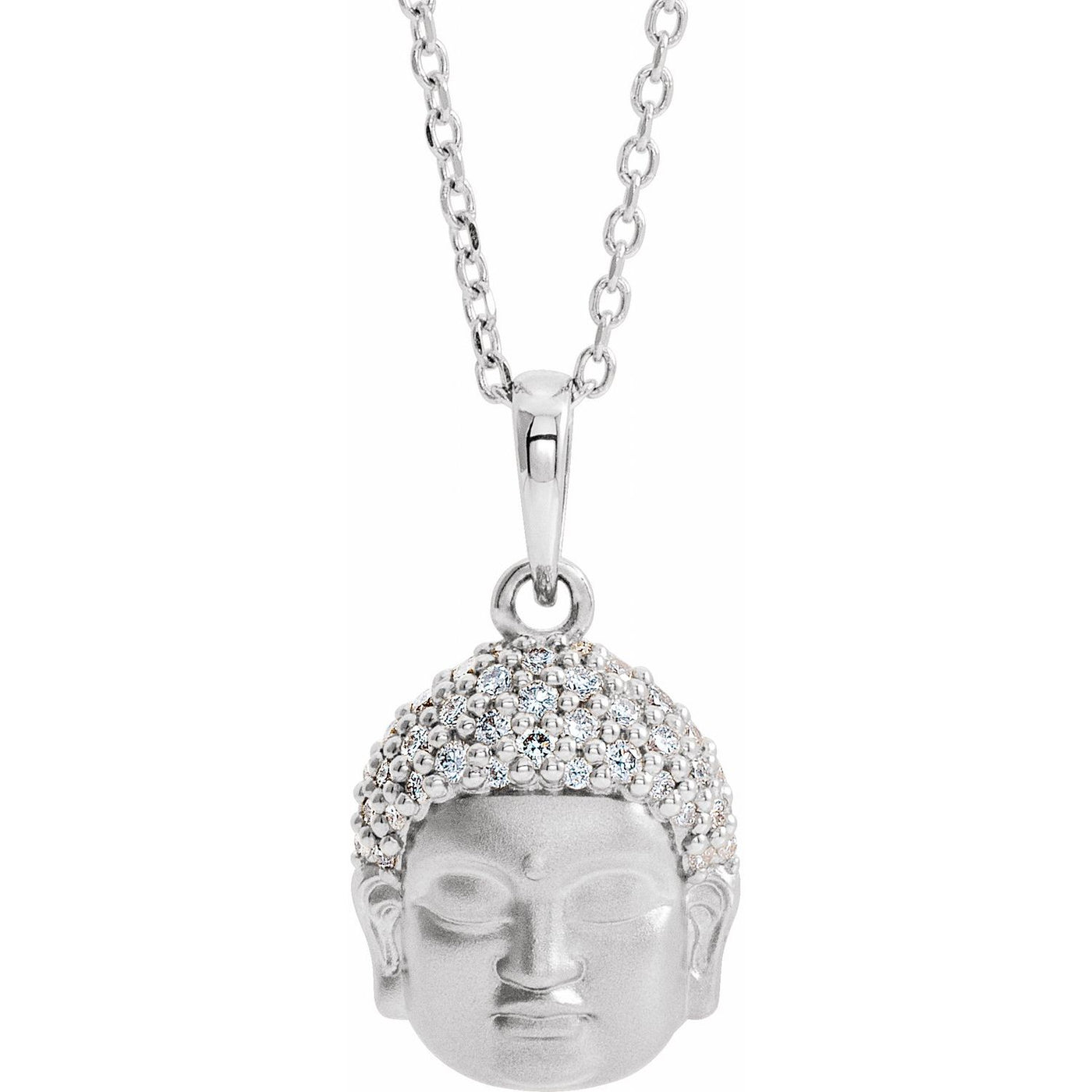 14K Gold 1/6 CTW Diamond Buddha Pendant
