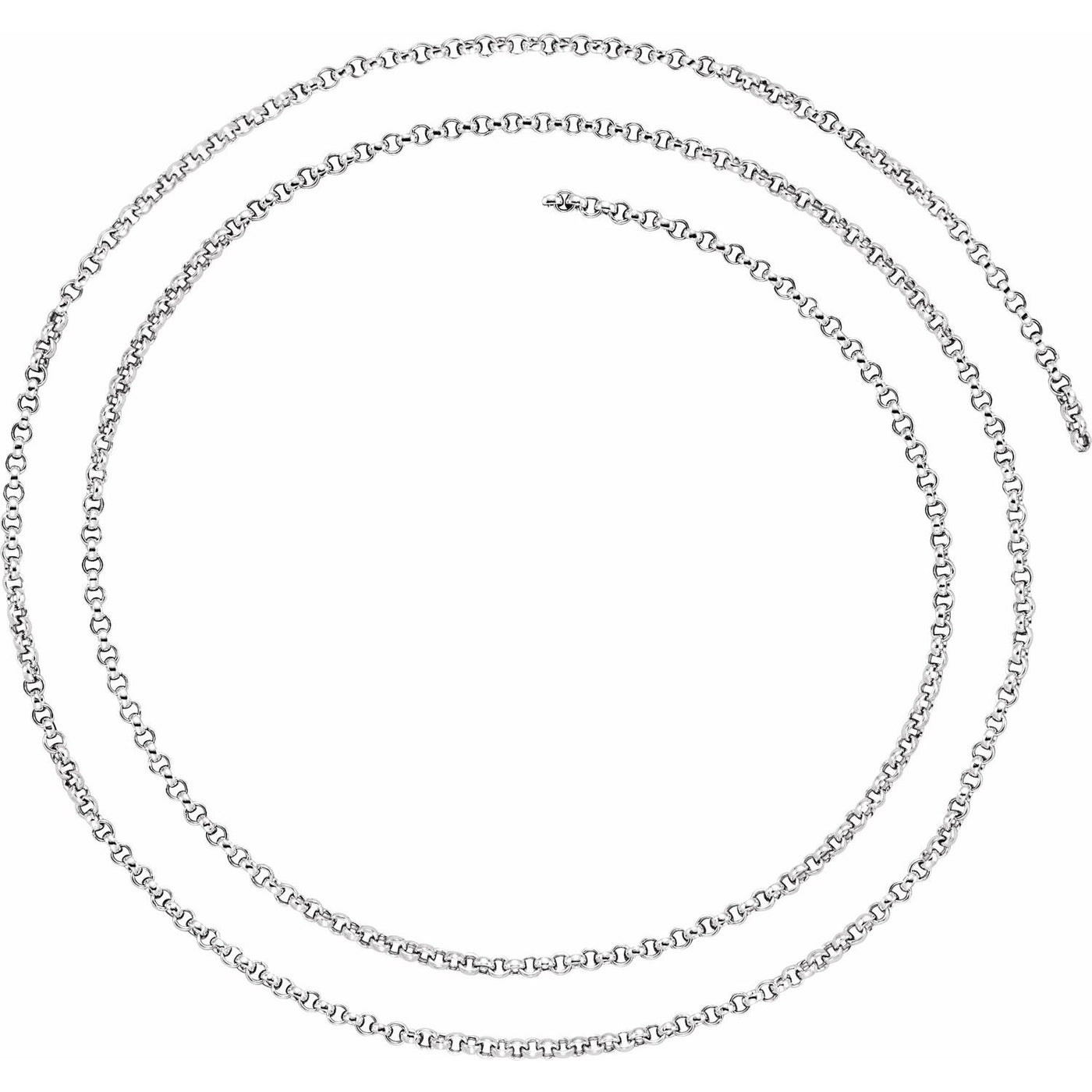 Sterling Silver 2mm Rolo Chain Infinity Bracelet