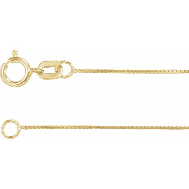 14k Gold Box Chain Necklace