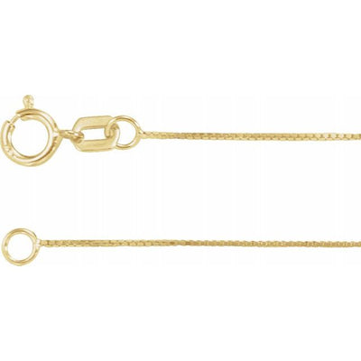 14k Gold Box Chain Bracelet