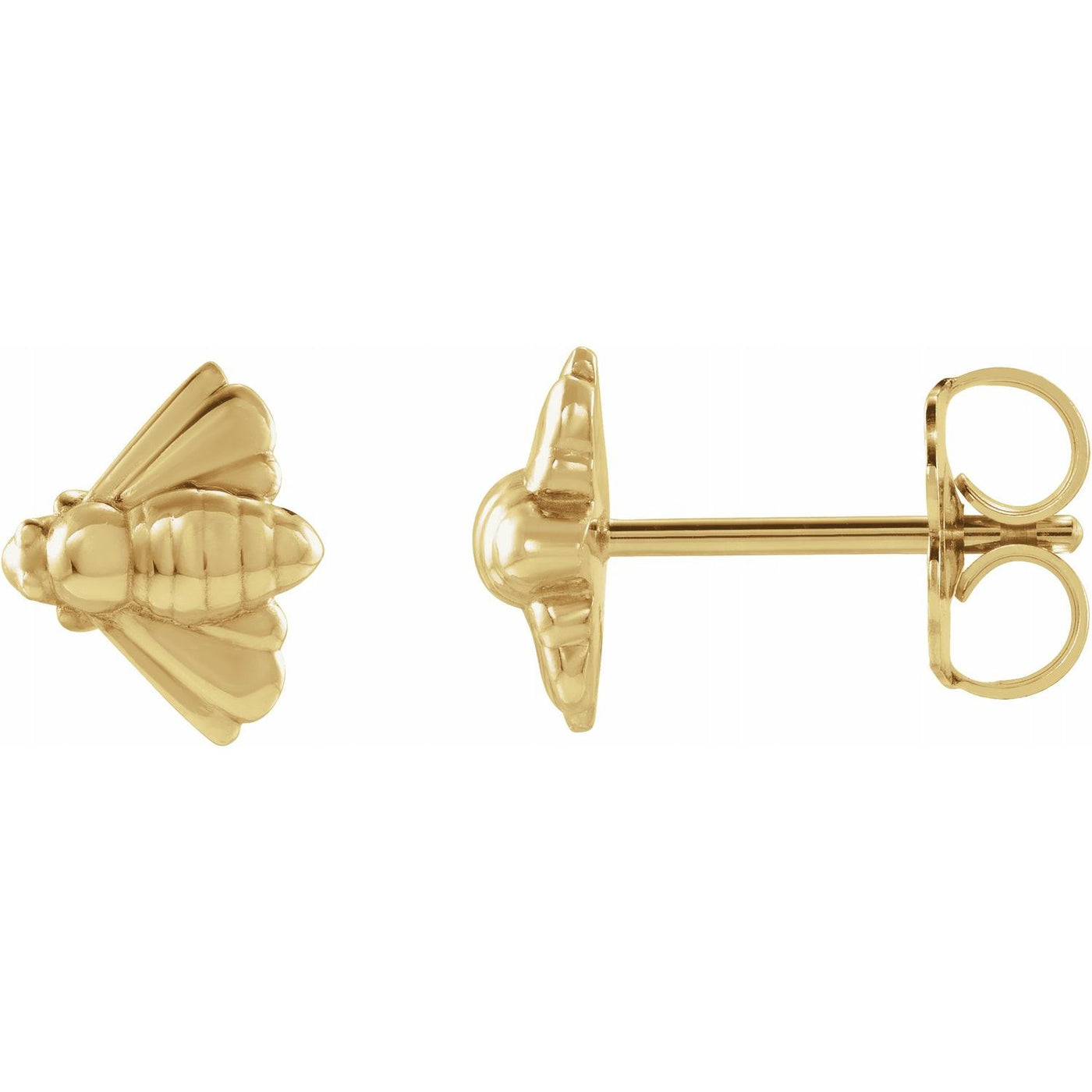 14k Gold Bee Earrings