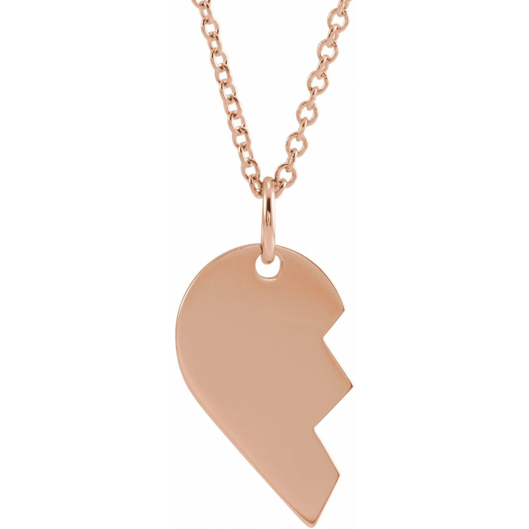 14k Gold Friendship Heart Pendant