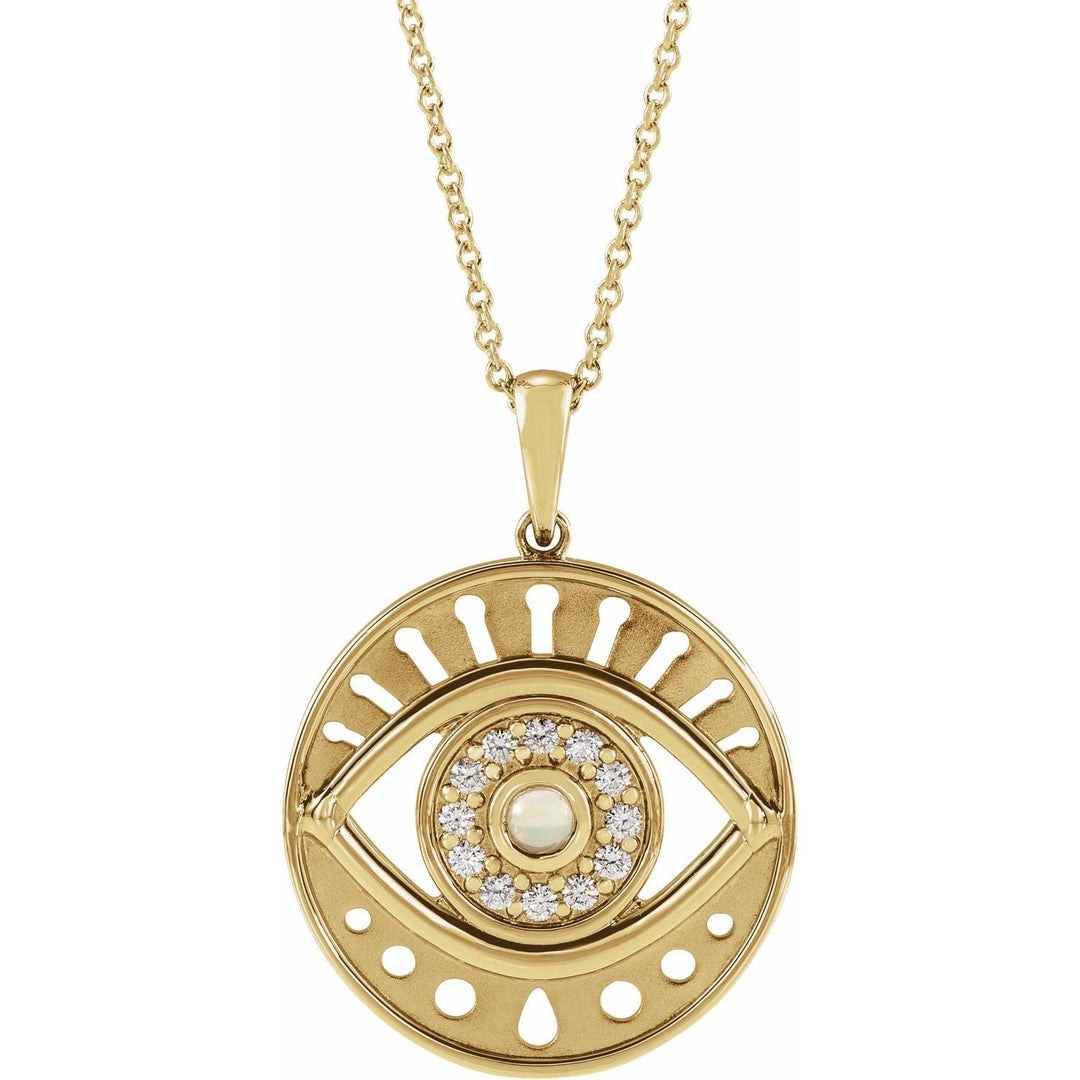 14K Gold Evil Eye