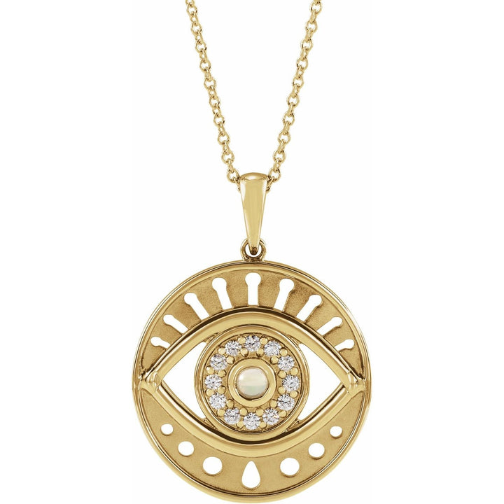 14K Gold Evil Eye