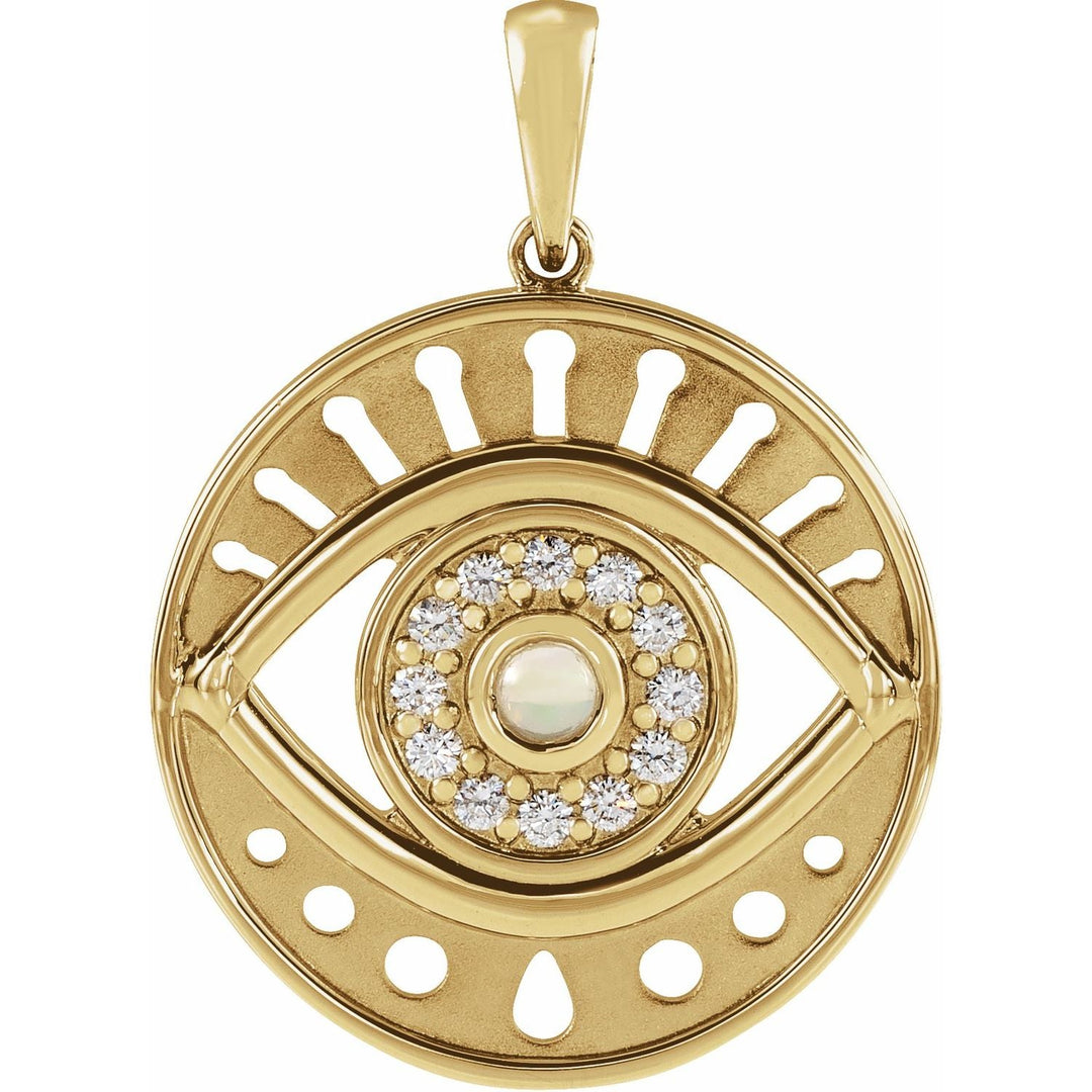 14K Gold Evil Eye