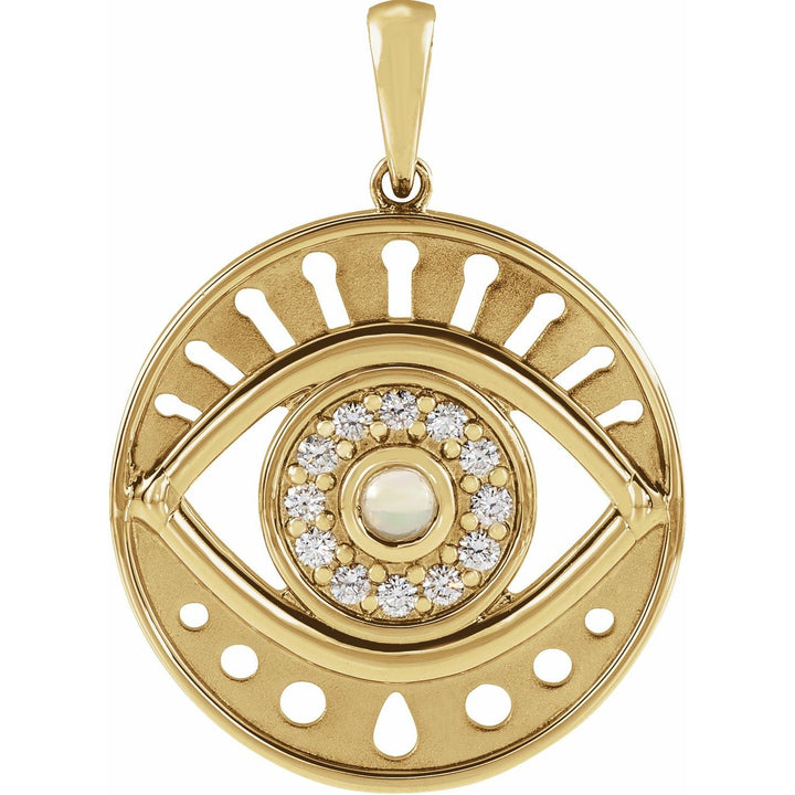 14K Gold Evil Eye