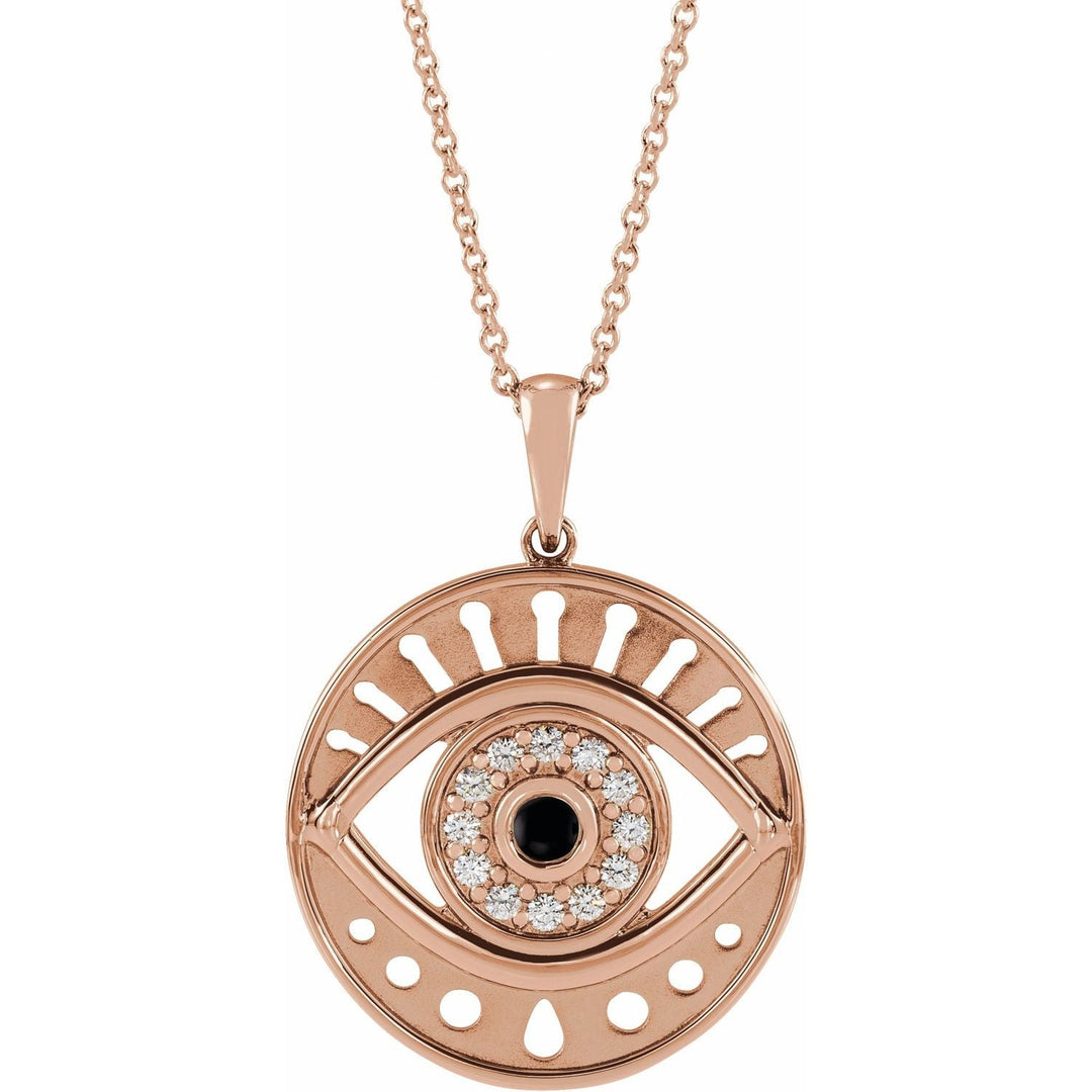 14K Gold Evil Eye