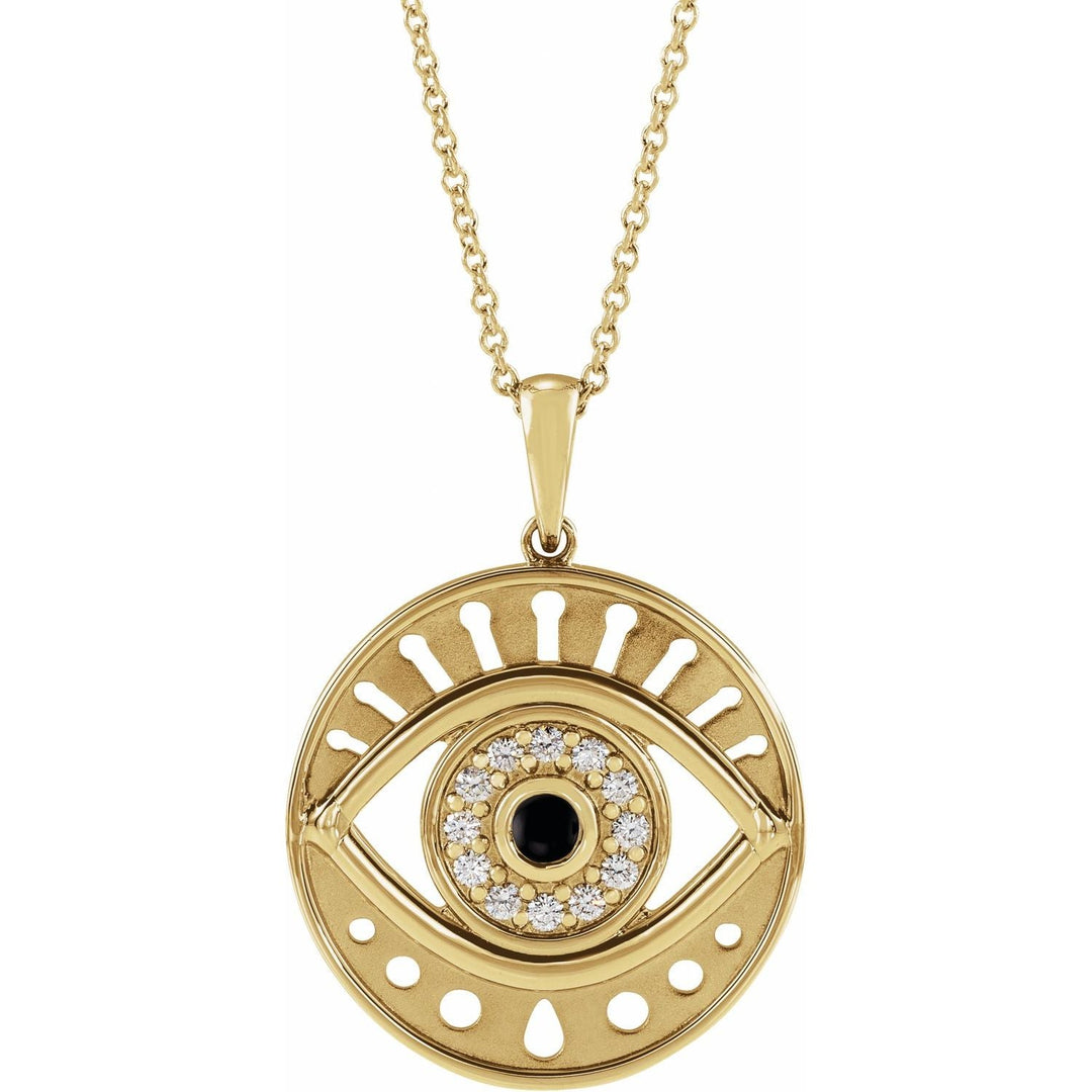 14K Gold Evil Eye