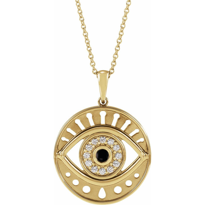 14K Gold Evil Eye