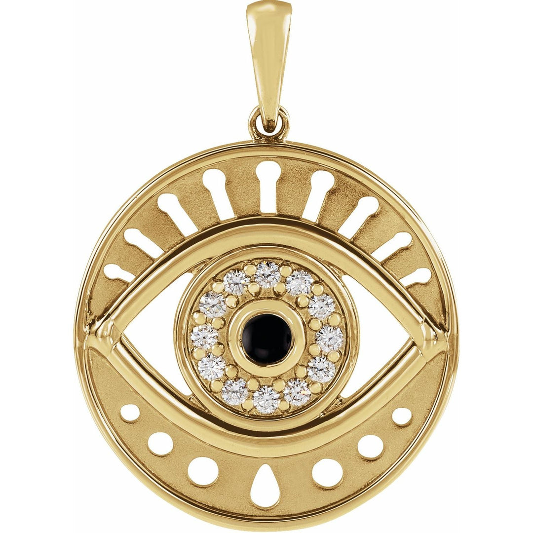 14K Gold Evil Eye