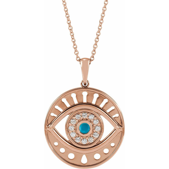 14K Gold Evil Eye