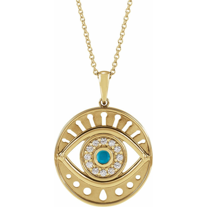 14K Gold Evil Eye