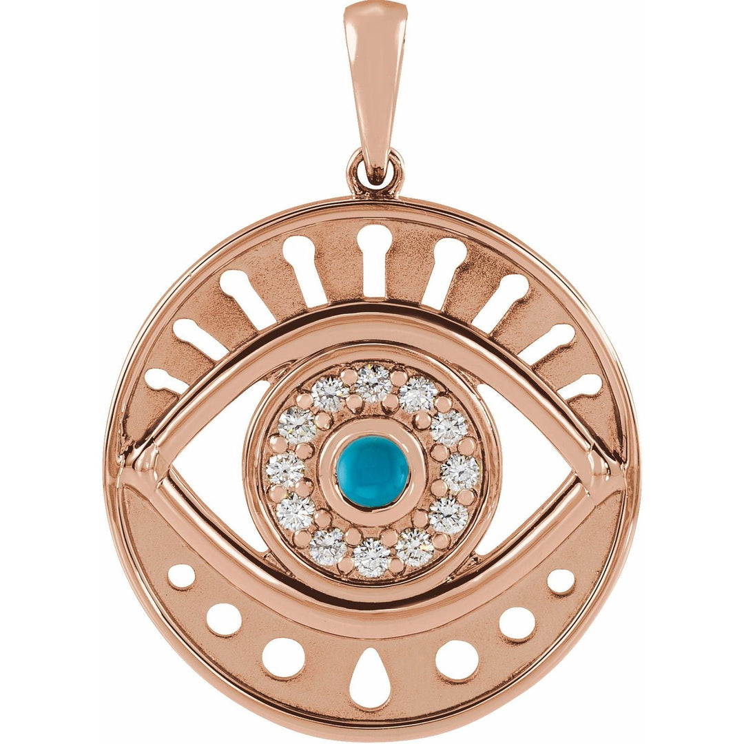 14K Gold Evil Eye