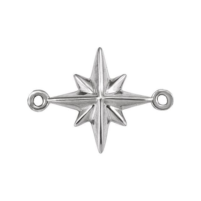 14K Gold Star Link Charm