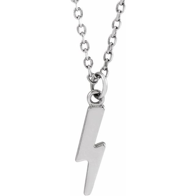 Sterling Silver Lightning Bolt Pendant