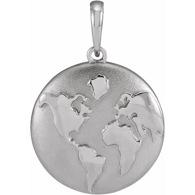 Sterling Silver Earth Pendant
