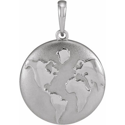 Sterling Silver Earth Pendant