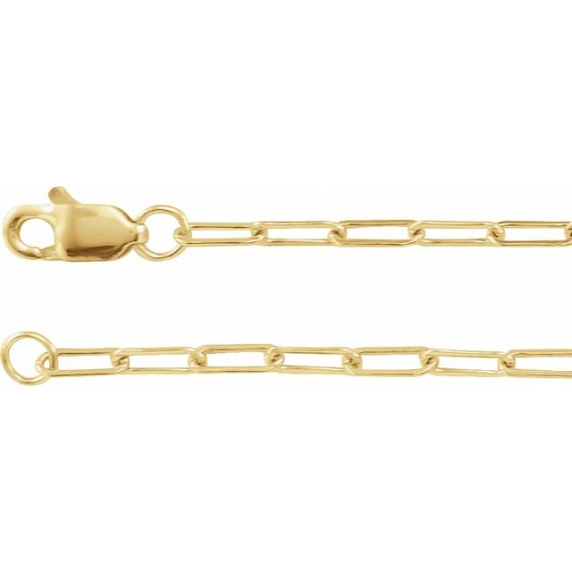 14k Gold Paperclip Chain