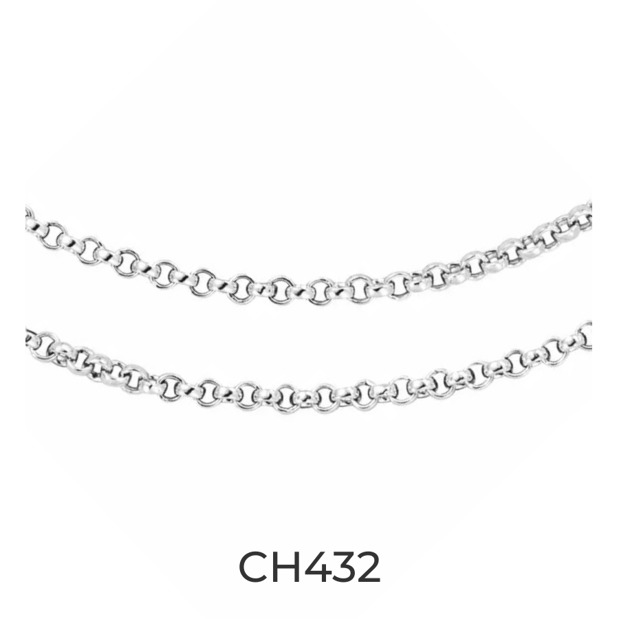 Sterling Silver 2mm Rolo Chain Infinity Bracelet