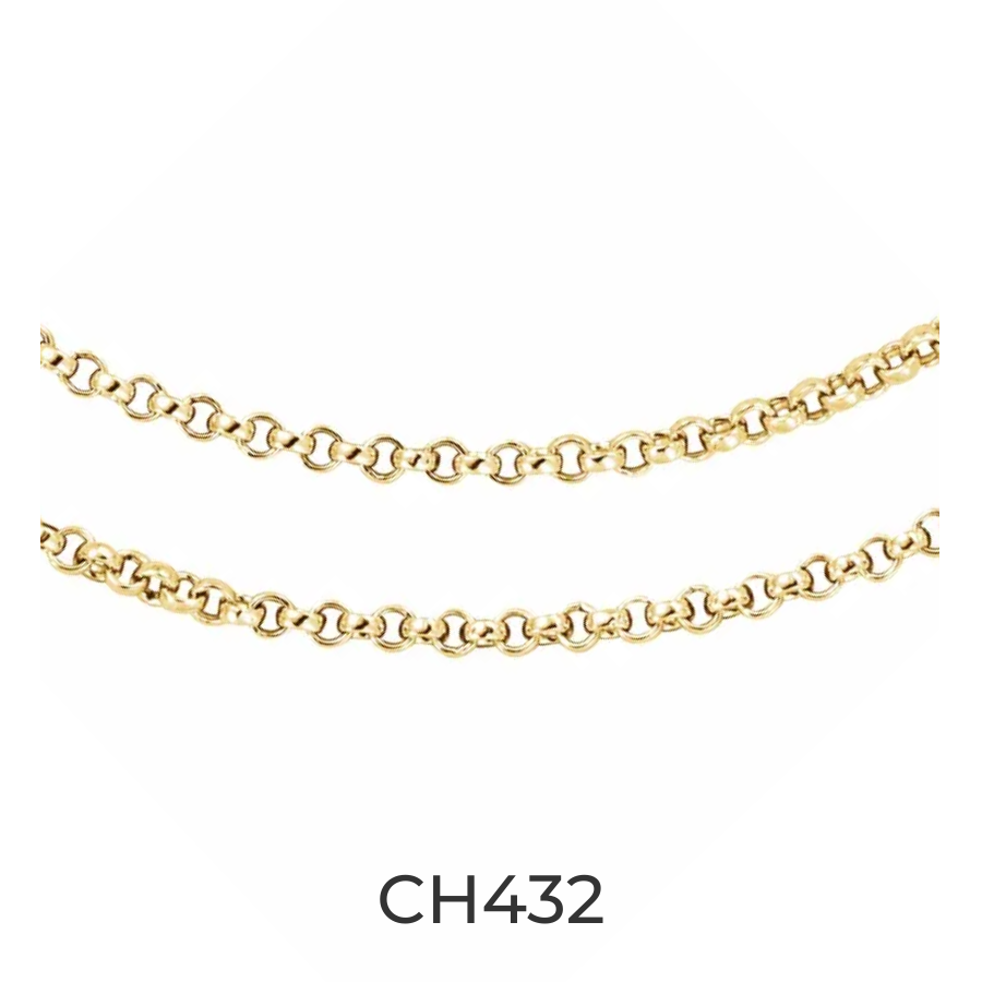 14k Gold 2mm Rolo Chain Infinity Bracelet