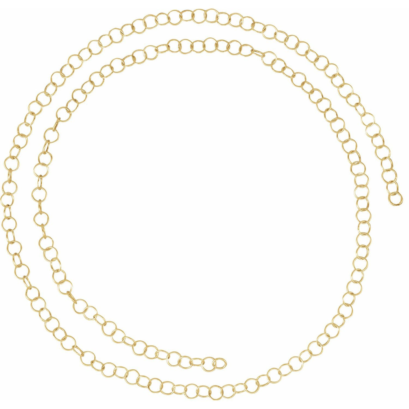 14k Gold 3.5mm Round Cable Infinity Bracelet
