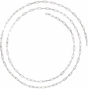 14k Gold 1.95 mm Elongated Flat Link Paperclip Chain - Infinity Bracelet