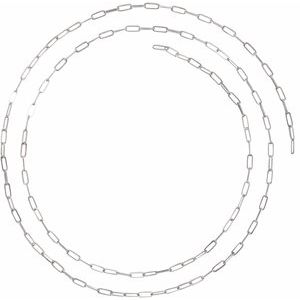 14k Gold 2mm Elongated Flat Link Paperclip Chain - Infinity Bracelet