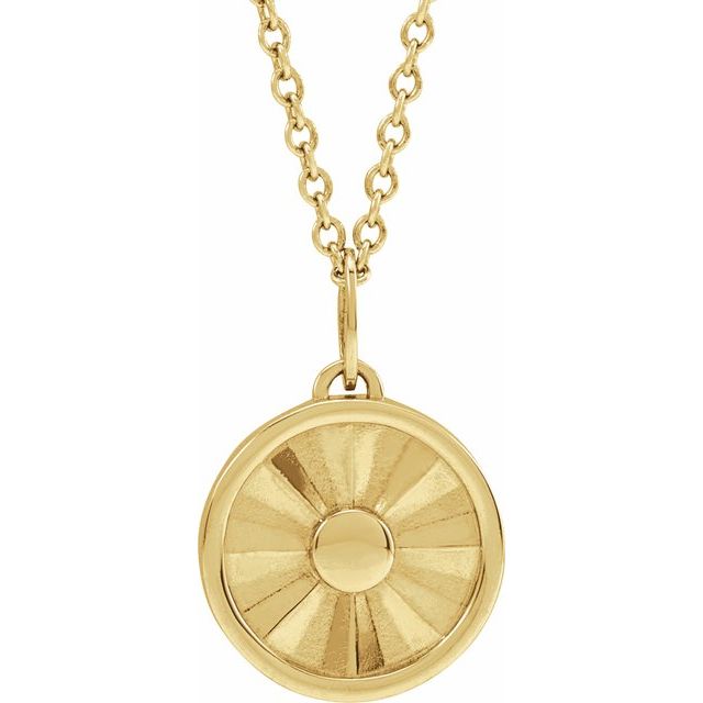 14K Gold Sun Pendant