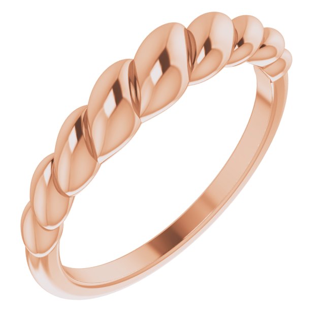 Solid Gold Rope Dome Ring