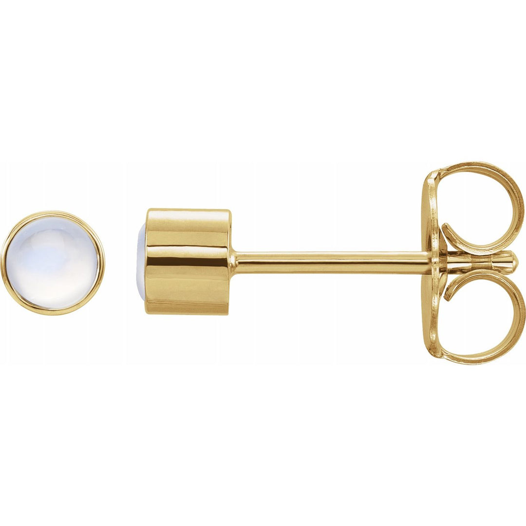 14k Gold Moonstone Earrings