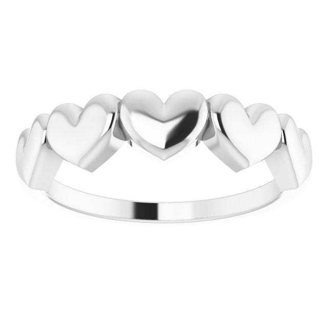 Sterling Silver Puffy Heart Ring