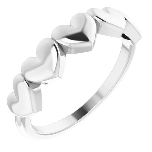 Sterling Silver Puffy Heart Ring