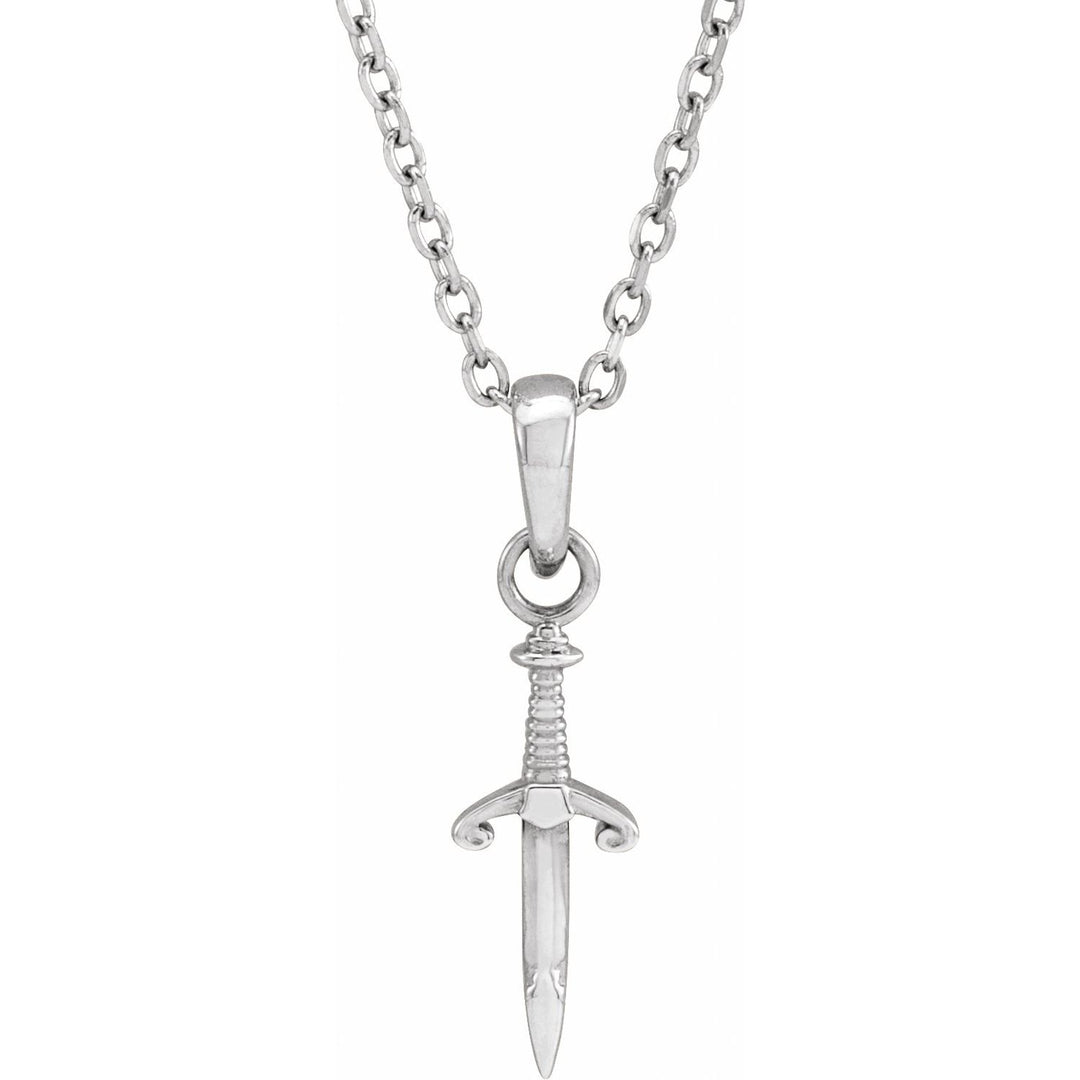 14k Gold Dagger Pendant