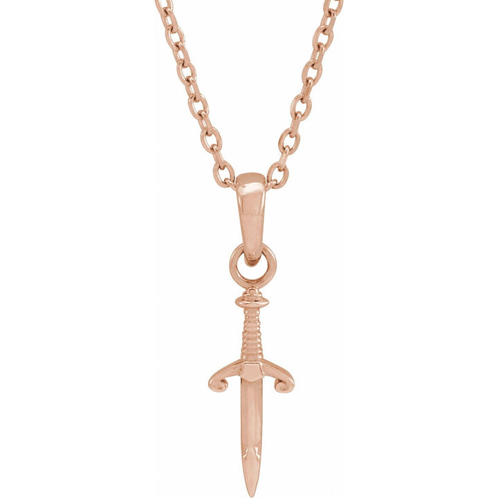 14k Gold Dagger Pendant