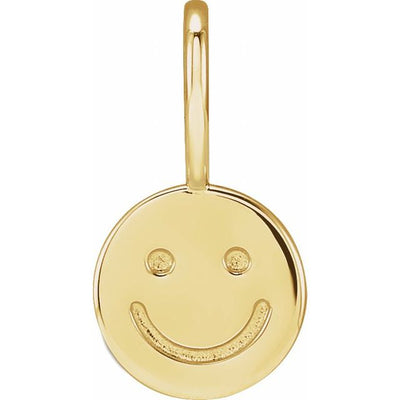 14K Gold Smiley Face Charm