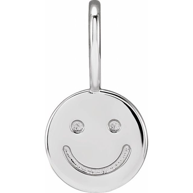 14K Gold Smiley Face Charm