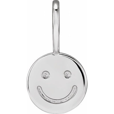 Sterling Silver Smiley Face Charm