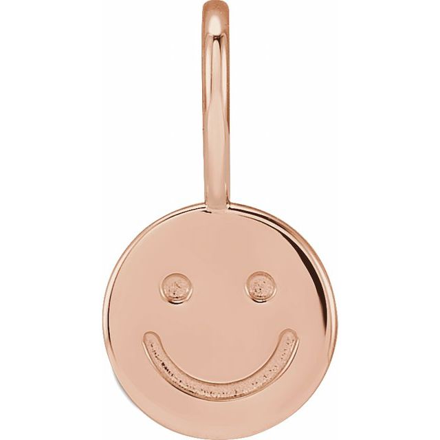 14K Gold Smiley Face Charm