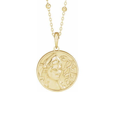 14k Gold Athena Pendant
