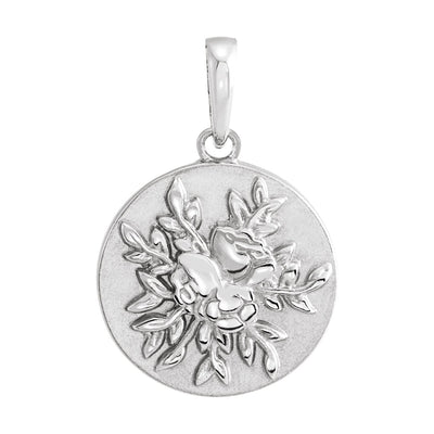 Sterling Silver Floral Pendant or Necklace