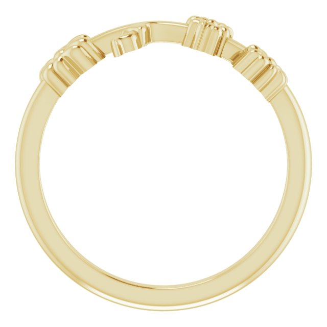 14K Gold Floral-Inspired Stackable Ring