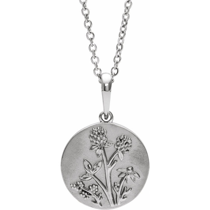 Sterling Silver Floral Pendant