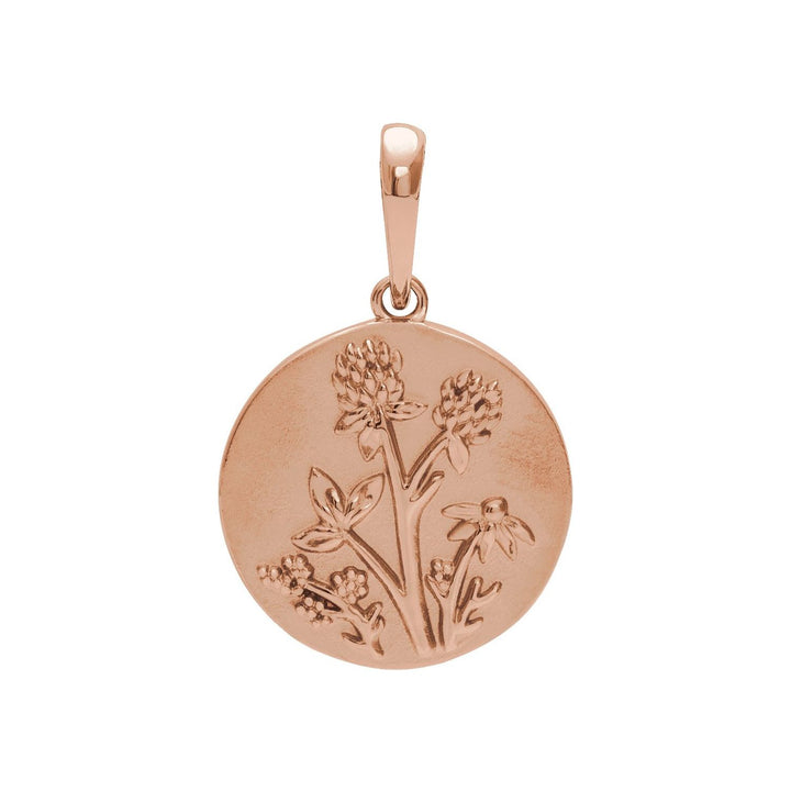 14K Gold Floral Pendant