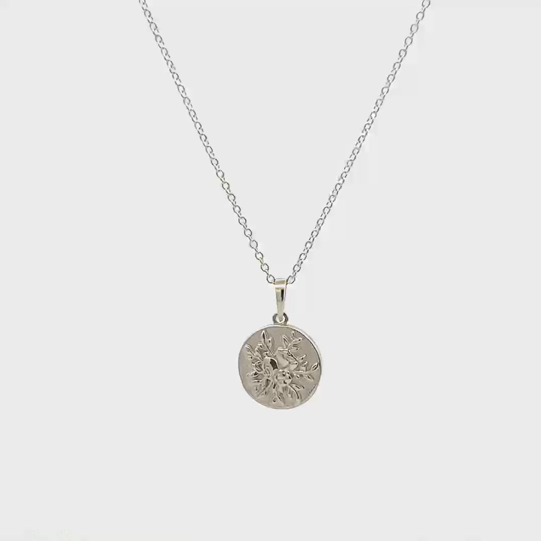 Sterling Silver Floral Pendant or Necklace