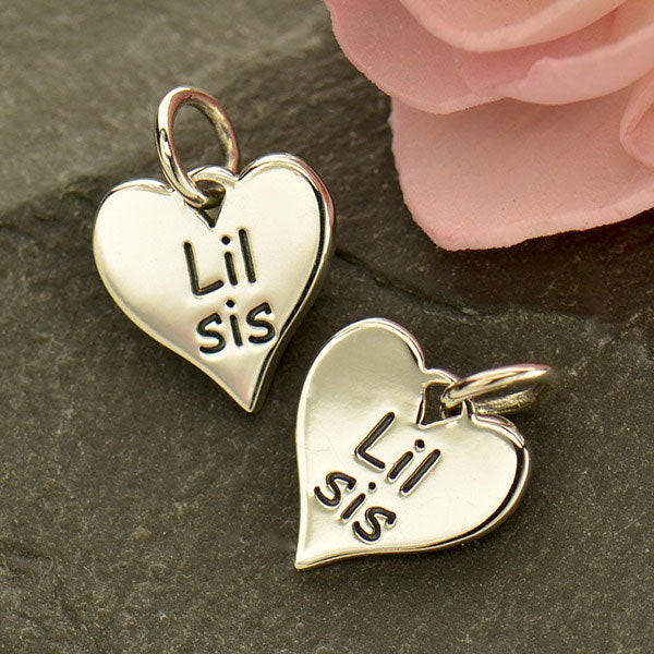 Lil Sis Heart Charm