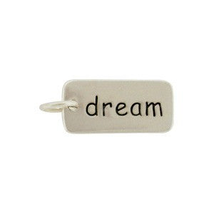 Sterling Silver Dream Charm Tag