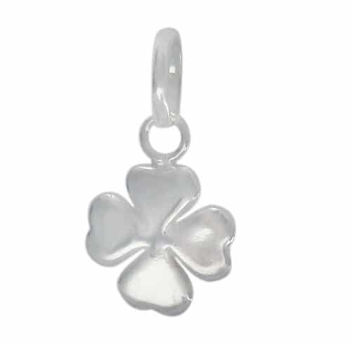 Sterling Silver 4 Leaf Clover Charm 10mm