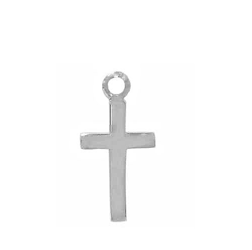 Sterling Silver Tiny Cross Dangle Charm 4.5x6mm