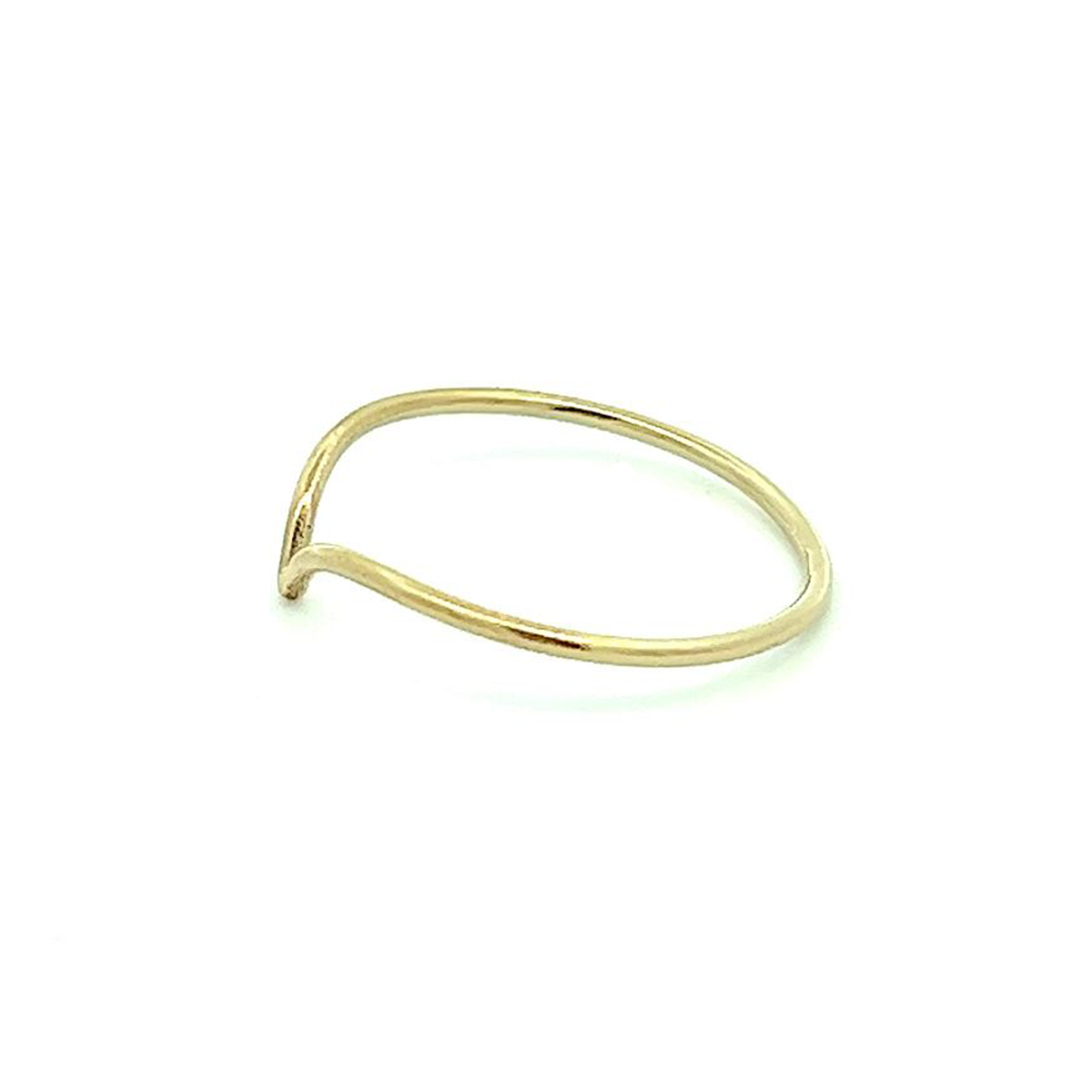 14KGF 1mm chevron stacking ring