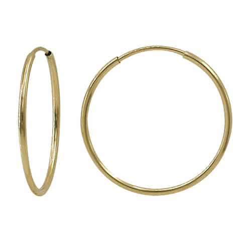 14K Gold Filled Round Endless Hoops